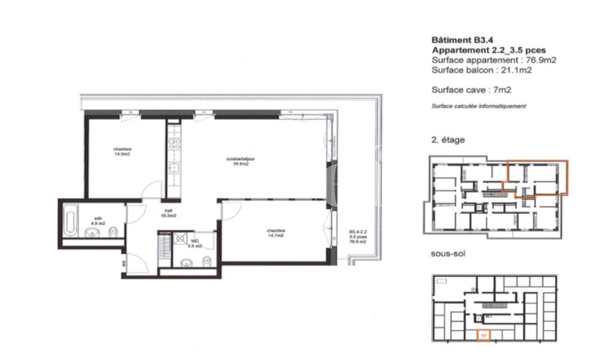 À louer : Appartement 3.5 Pieces Gland - Ref : EC.35853 | Naef Immobilier