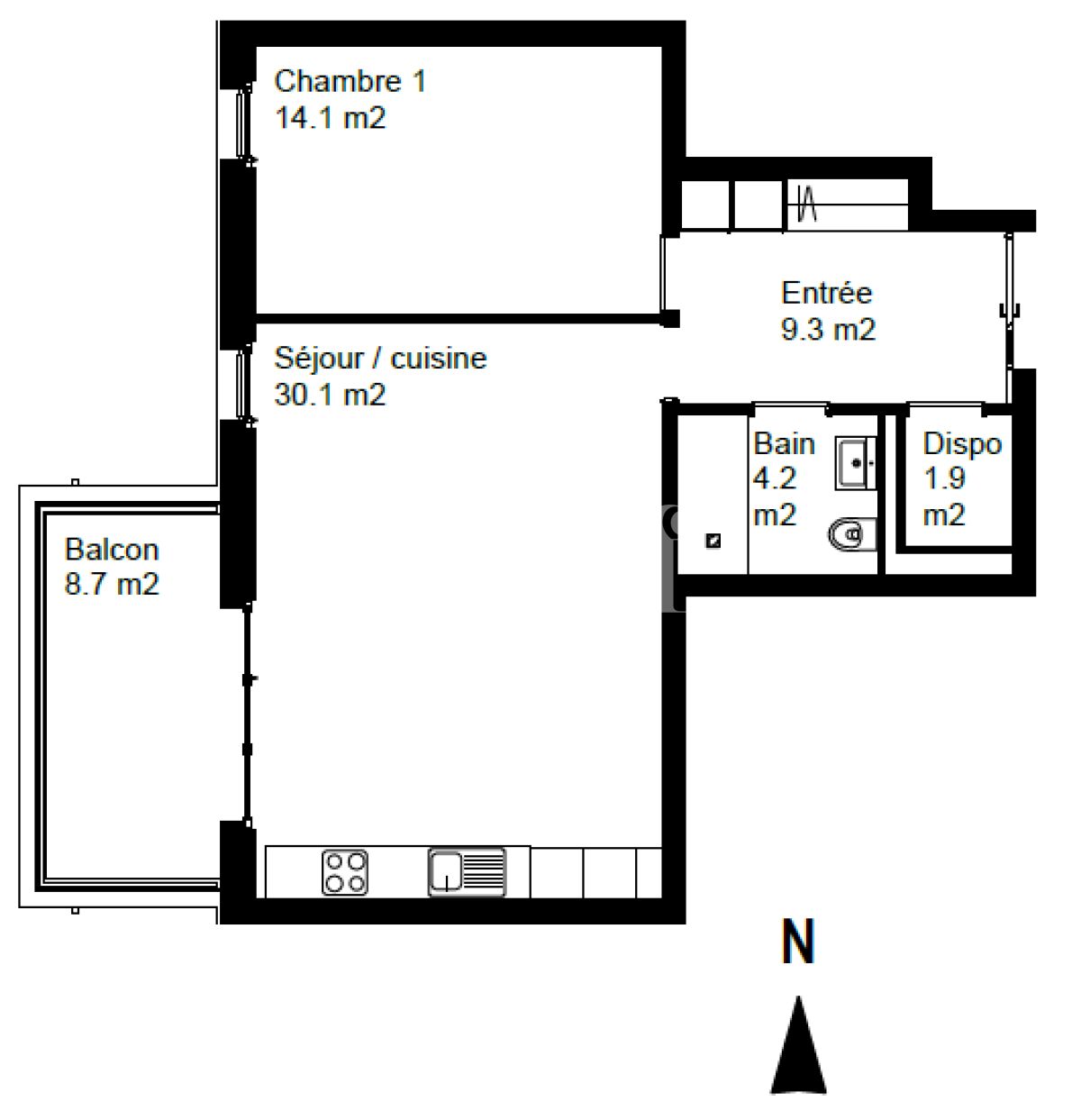 À louer : Appartement 2 Pieces Fleurier - Ref : EC.36524 | Naef Immobilier