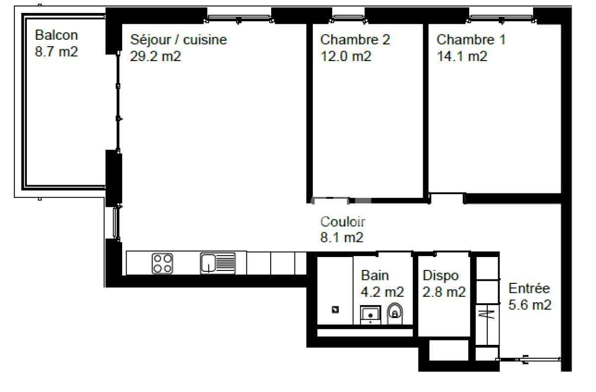 À louer : Appartement 3 Pieces Fleurier - Ref : EC.36525 | Naef Immobilier