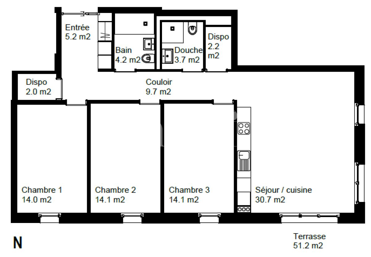 À louer : Appartement 4 Pieces fleurier - Ref : EC.36526 | Naef Immobilier