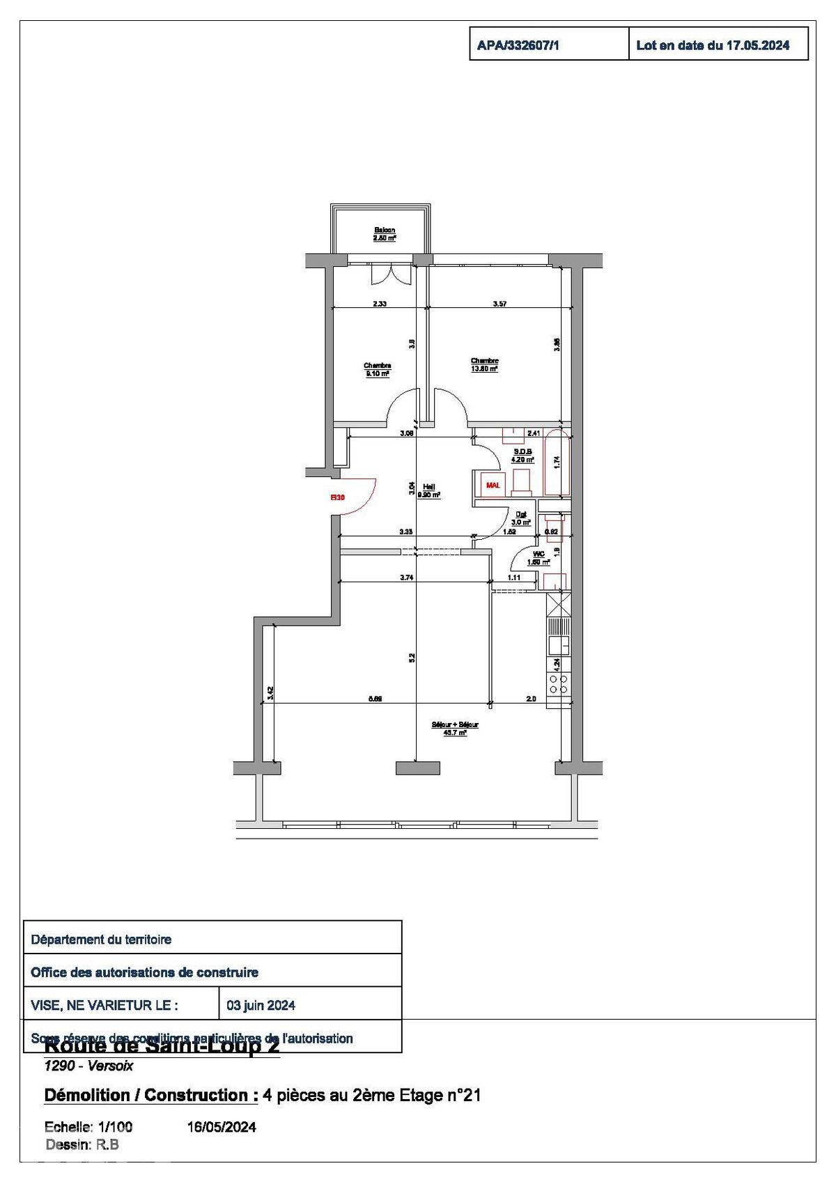 À louer : Appartement 4 Pieces Versoix - Ref : PTp55P2f | Naef Immobilier