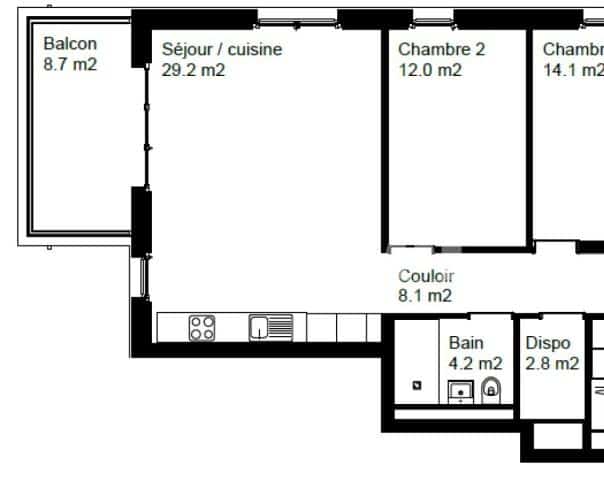 À louer : Appartement 3 Pieces Fleurier - Ref : EC.36525 | Naef Immobilier