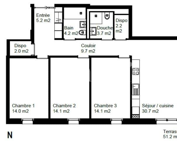 À louer : Appartement 4 Pieces fleurier - Ref : EC.36526 | Naef Immobilier