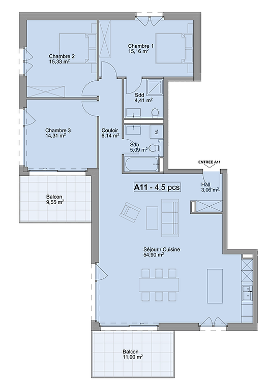 À vendre : Appartement 3 chambres La Grande Béroche - Ref : 1674 | Naef Immobilier