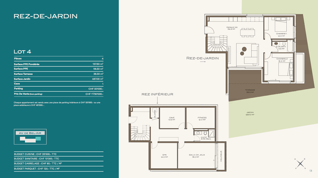 À vendre : Appartement 2 chambres Chêne-bourg - Ref : 1886 | Naef Immobilier