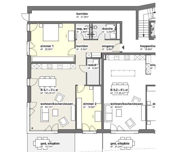 À vendre : Appartement 2 chambres Gampelen - Ref : 0644 | Naef Immobilier