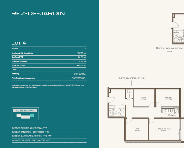 À vendre : Appartement 2 chambres Chêne-bourg - Ref : 1886 | Naef Immobilier